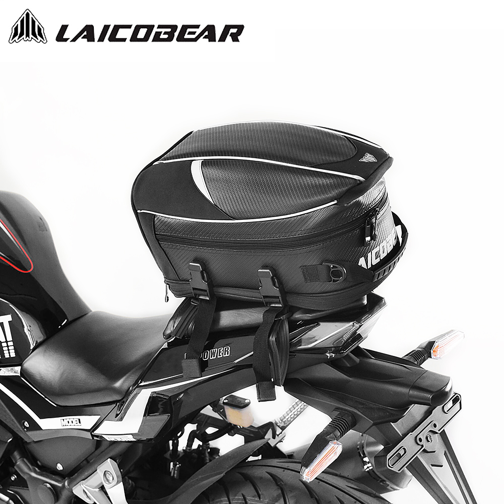 Motorcycle Gear Warehouse - Bolsa trasera para motocicleta, bolsa negra