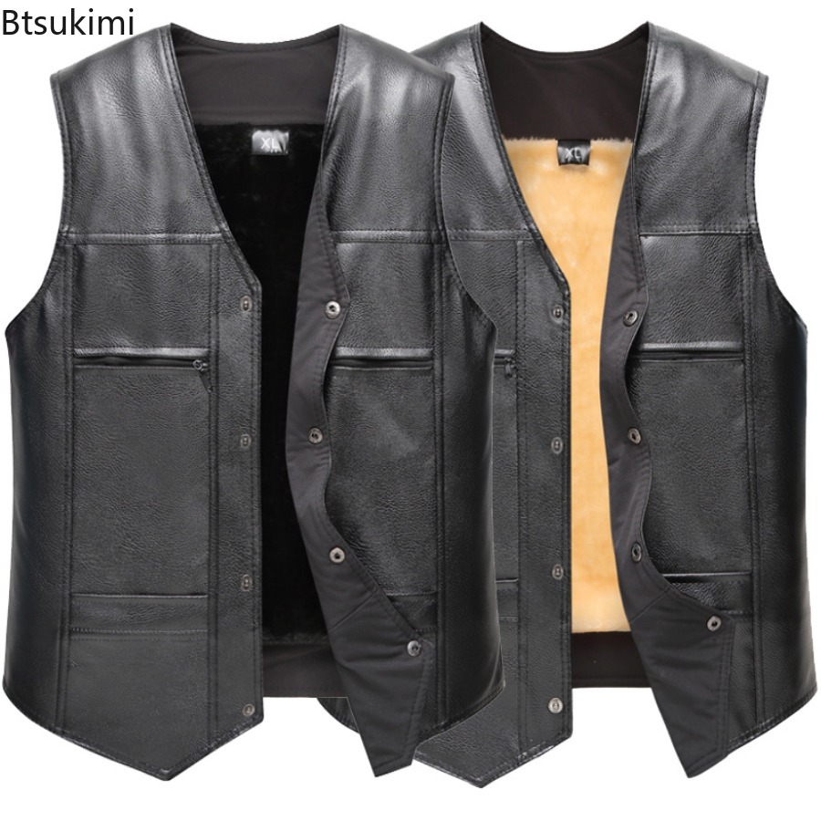Motorcycle Gear Vest - Otoño Invierno nuevo chaleco de cuero