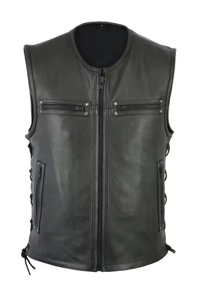 Motorcycle Gear Vest - Nuevo Chaleco de Cuero de Color