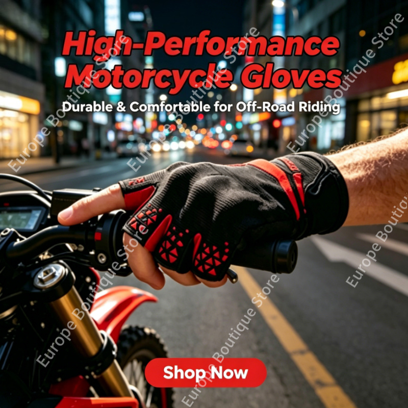 Motorcycle Gear Women - Guantes de Motocicleta de Medio Dedo