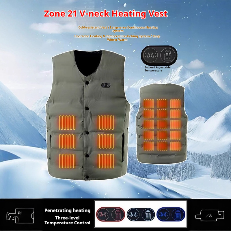 Motorcycle Gear Vest - Chaleco calefactor con cuello en V