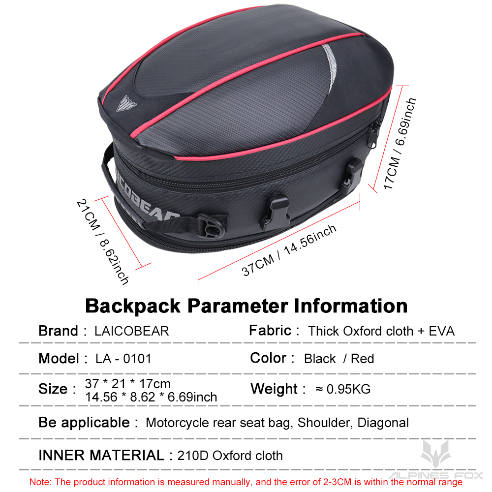 Bolsa trasera para motocicleta - Motorcycle Gear Warehouse reseña y precio