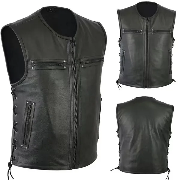 Nuevo Chaleco de Cuero de Colo - Motorcycle Gear Vest reseña y precio