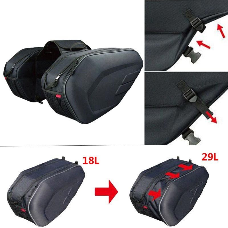 Alforjas negras de 36-58L para - Motorcycle Gear Warehouse reseña y precio