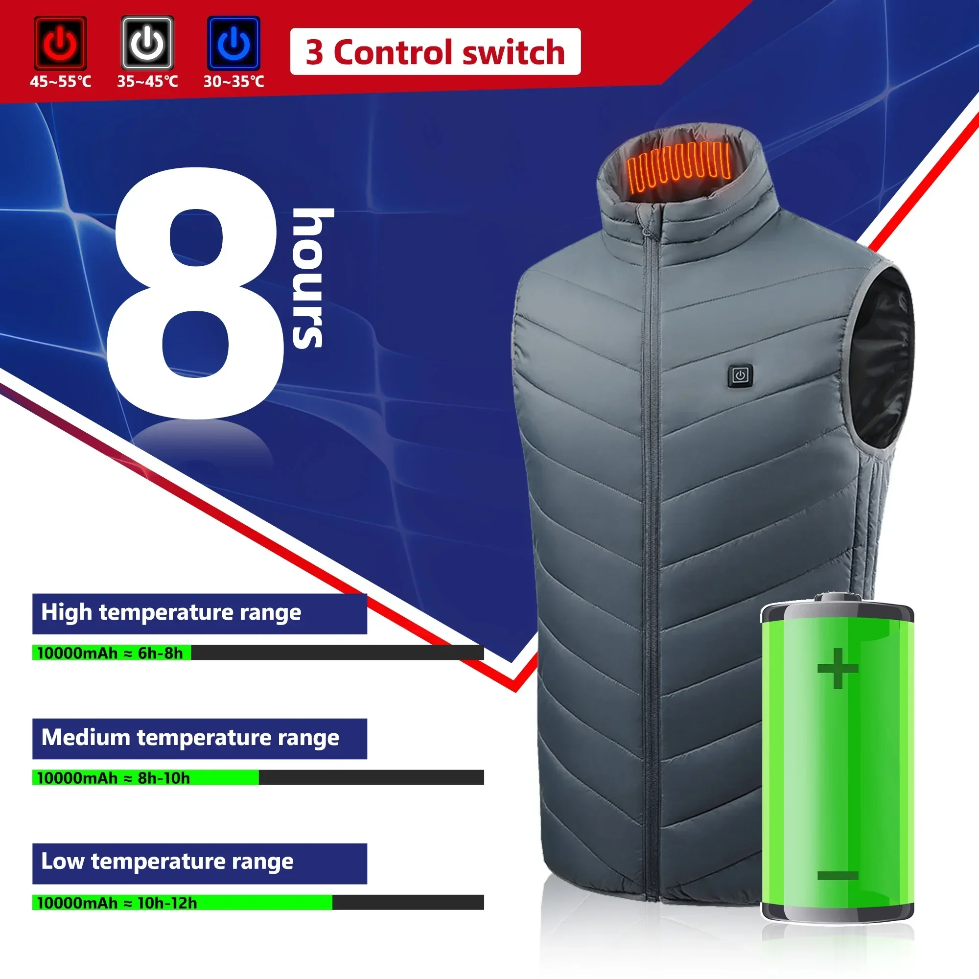 21 chaleco calefactable, chaqu - Motorcycle Gear Vest reseña y precio
