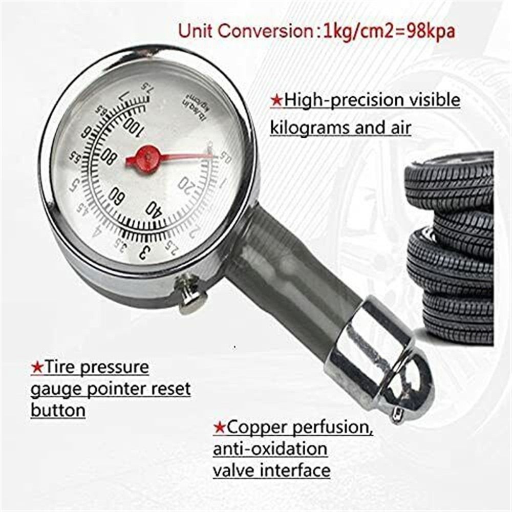 Mini Dial medidor de presión d - Tyre Pressure Gauge reseña y precio