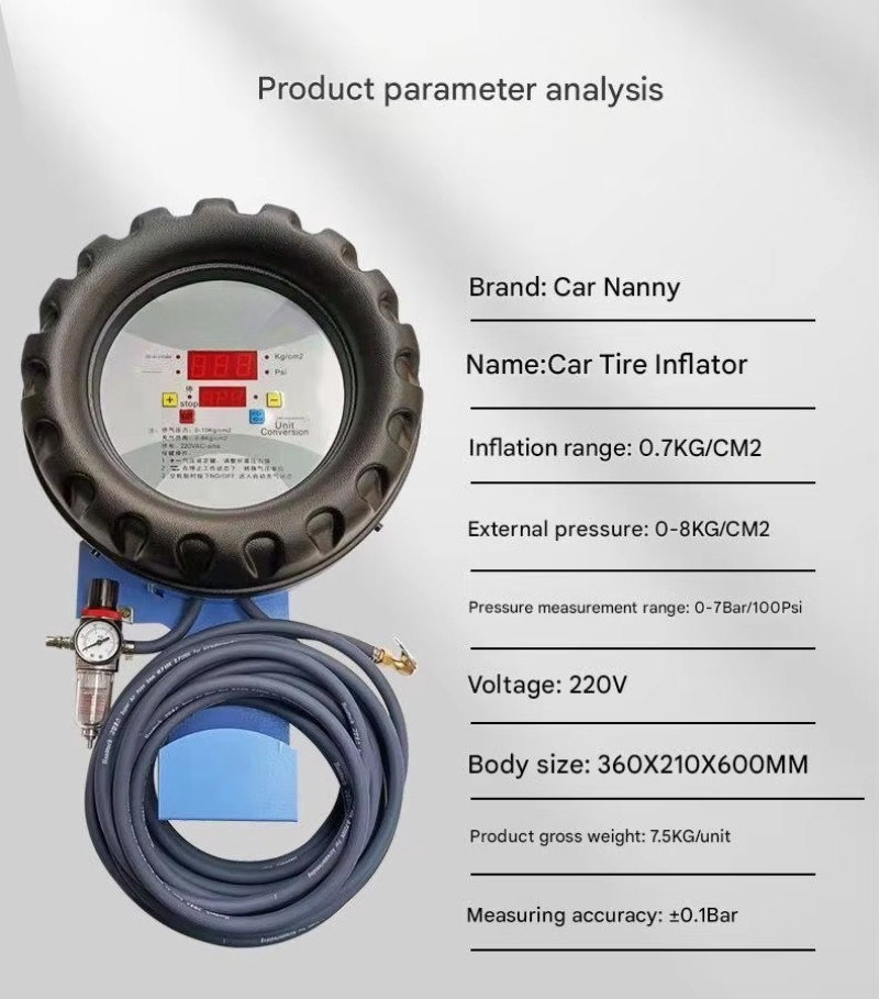 Máquina Infladora de Neumático - Tyre Pressure Gauge reseña y precio